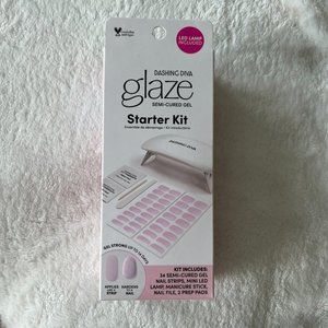 Dashing Diva Glaze Semi-Cured Gel Starter Kit pale blush pink nwt